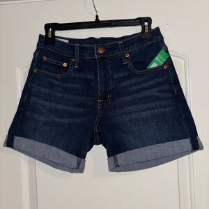 GAP Blue Jean Shorts with Rolled Cuffs and Faded Details